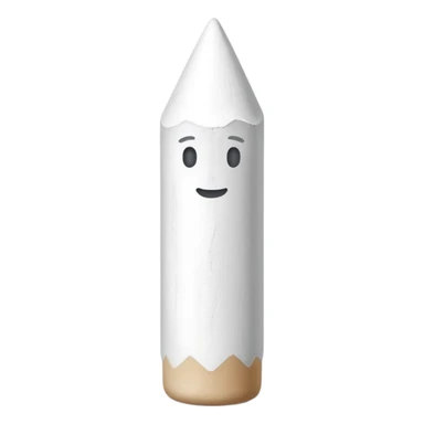 A piece of chalk as a person sticker