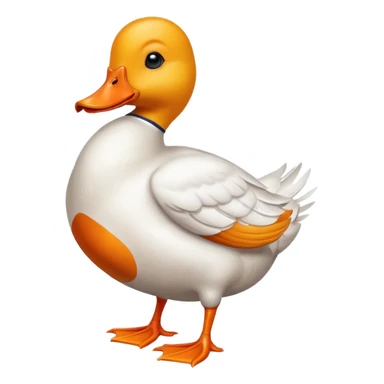 Saluting duck sticker