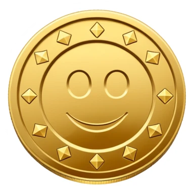 Fais une pièce d'or détailée avec l'inscription F, Fcoins sticker