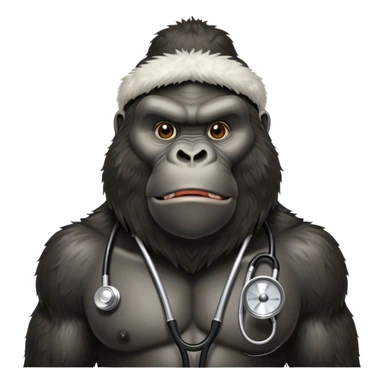 king kong WITH STETHOSCOPE sticker