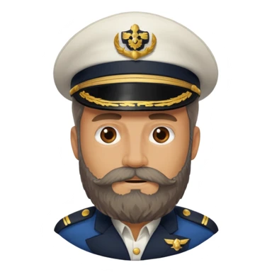 captain bearded sticker