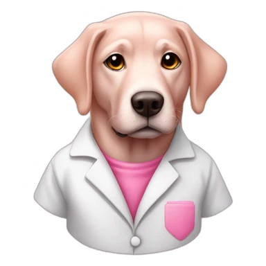 pink lab coat sticker
