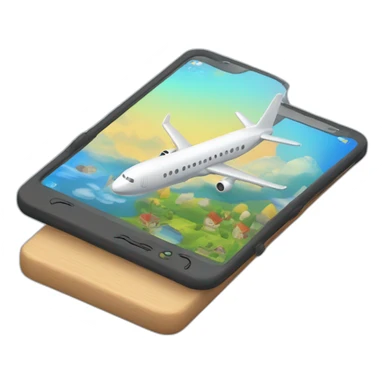 mobile phone and 3D plane game coming from display sticker