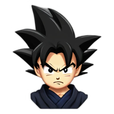Angry goku black background get dark sticker