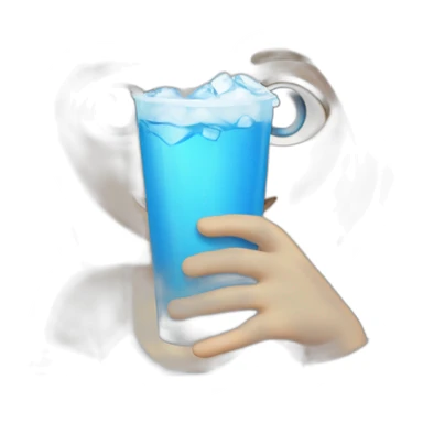 Blonde girl with blue eyes holding a blue wkd drink sticker