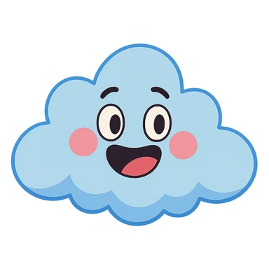 happy cloud sticker
