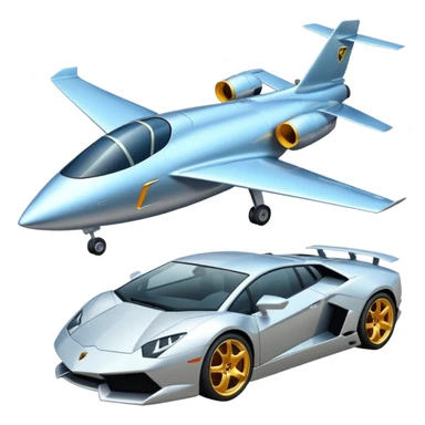 plane and lamborgini sticker