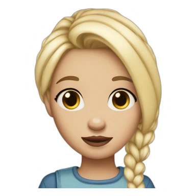 blonde Stich with makeup sticker
