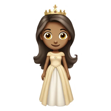 Brunette princess sticker