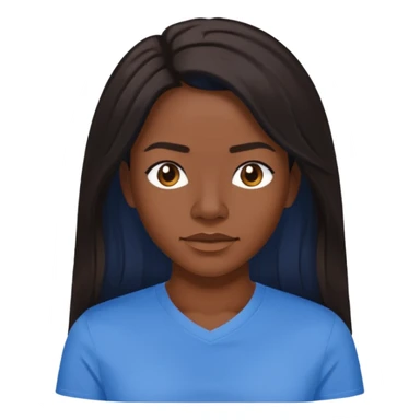 Dawn Richards with dark brown long hair, medium dark skin sticker