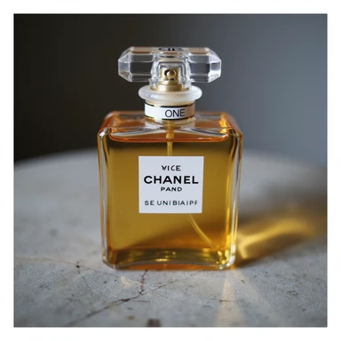 Remove background, keep only the realistic Chanel perfume bottle, preserve glass reflections, transparent background. sticker