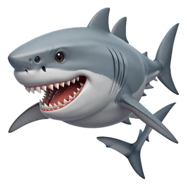 Shark attack sticker