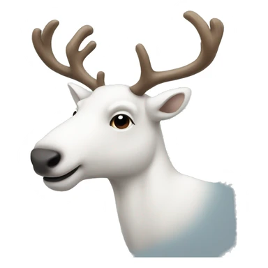 White reindeer sticker