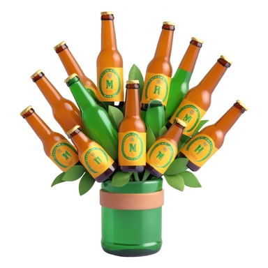 a beer bouquet sticker