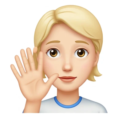 teary face waving goodbye sticker