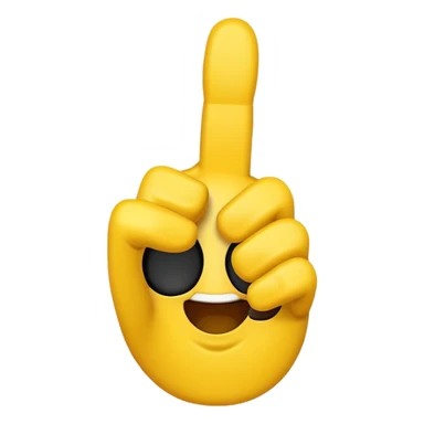 cartoon emoji hand with thumb up and middle finger raised at the same time sticker