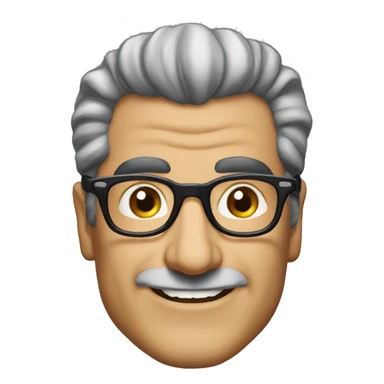Eugene Levy smile round glasses large eyebrows sticker
