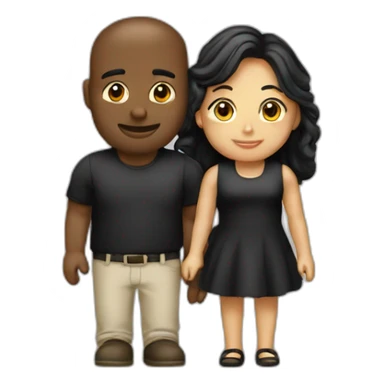 Couple homme blanc et femme noire sticker