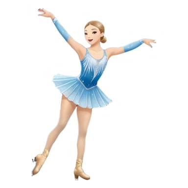 An icon featuring a graceful figure skater performing a flawless routine on an ice rink. The background shows a grand arena, Madison Square Garden, filled with spectators. Snowflakes and spotlights add to the elegance and beauty of the performance. Transparent background. sticker