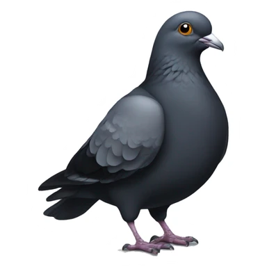 edgey fashionable pigeon wearing all black sticker