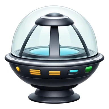 Ufo minimal design and simple lines, not so many small details, and glass cockpit  sticker