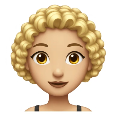 Girl with big lashes but only on one side sticker