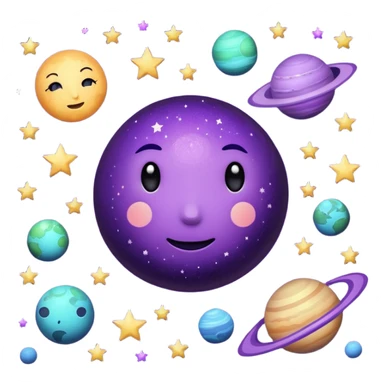 dark matter stars and moons planets and happyness dark purple glitter sticker