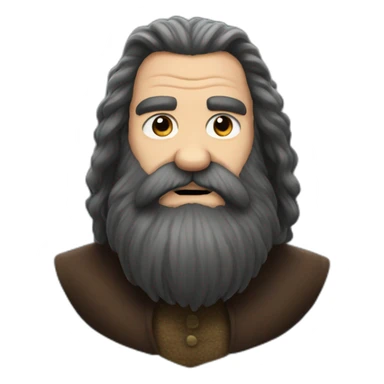 Bold Hagrid with a giant beard sticker