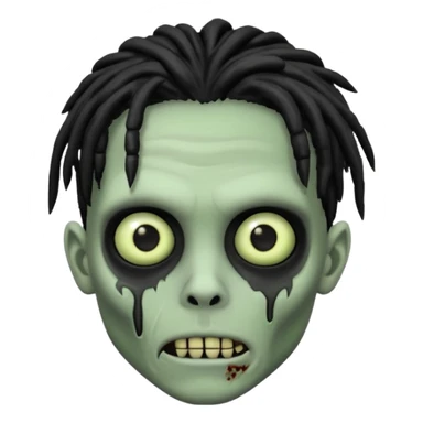 zombie boy with black dreads sticker