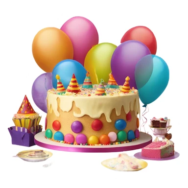 birthday party deco sticker