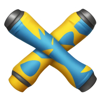 electric batons crossed over  sticker