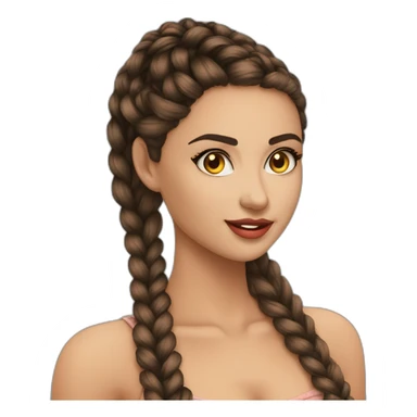 Enojada gafas de sol trenzas morena sticker