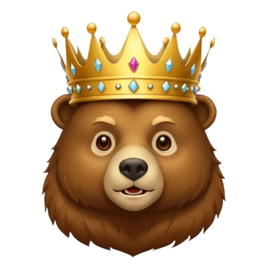 bear wearing crown sticker