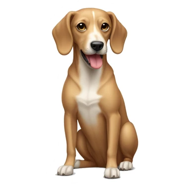 a full body mid size capuccino color ratcha dog with very long snout sticker