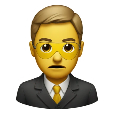 classic yellow emoji looking sad with an eye patch on one eye  sticker