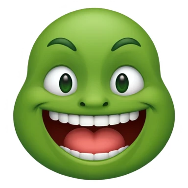 laugh make it green and a little ugly sticker