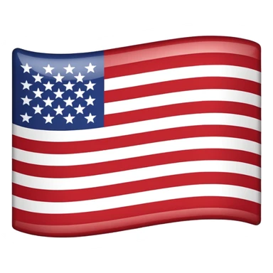 United States flag, Facebook emoji style, glossy effect, no text sticker