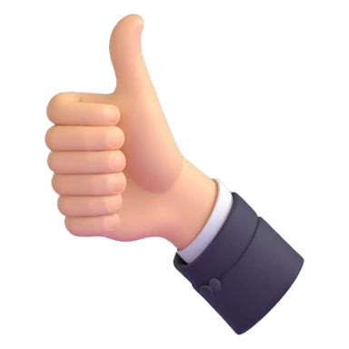 thumbs up hand sticker
