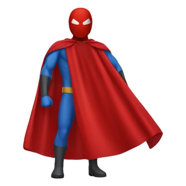 RED SUPERHERO CAPE sticker