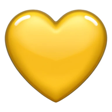 heart with a metallic yellow finish sticker