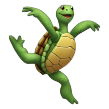 turtle dancing ballet sticker