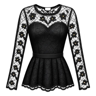 black Lace Clothing sticker