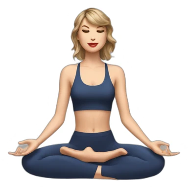 taylor swift doing yoga sticker