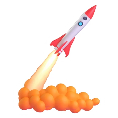 fast rocket with speed trail sticker