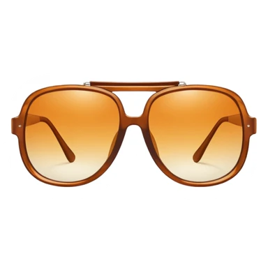 Retro oversized 70s sunglasses with large tinted lenses and thick frames, aviator style sticker