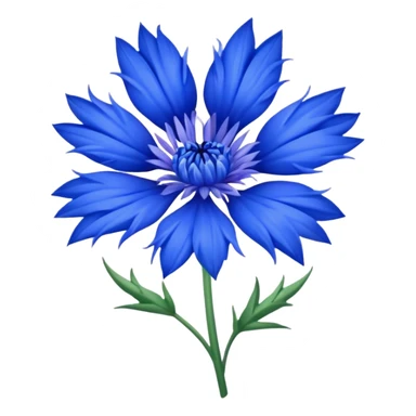 blue cornflower heart emoji sticker