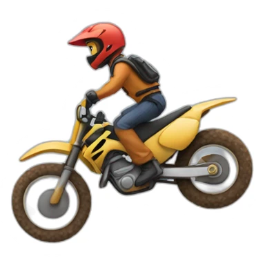 Person riding a dirt bike side profile sticker