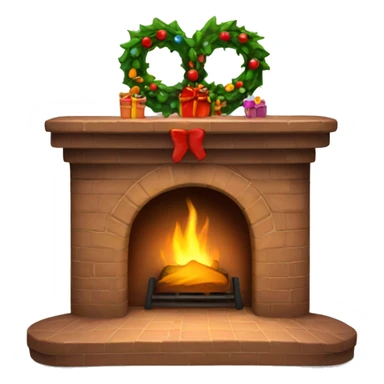 Christmas fireplace  sticker