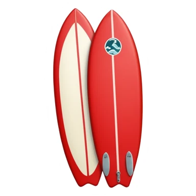 1 Red Surfboard with Sticker sticker