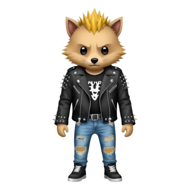 punk musician animal sticker